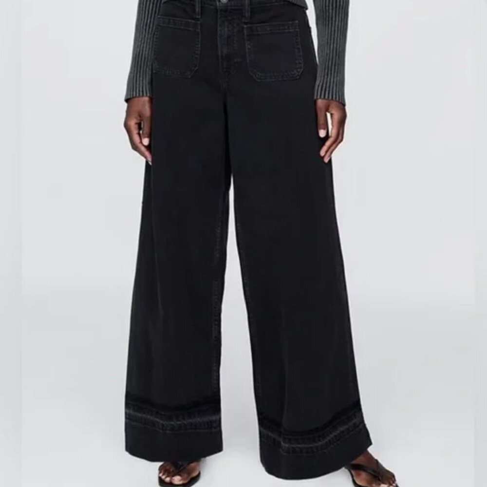 Mid Rise UltraSoft Baggy Jeans black size 29